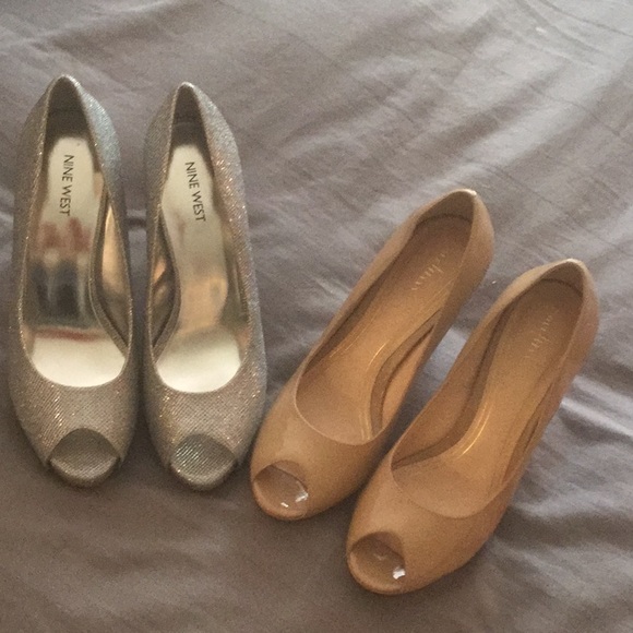 Cole Haan & Nine West Peep Toes. Size 10 - Picture 8 of 8